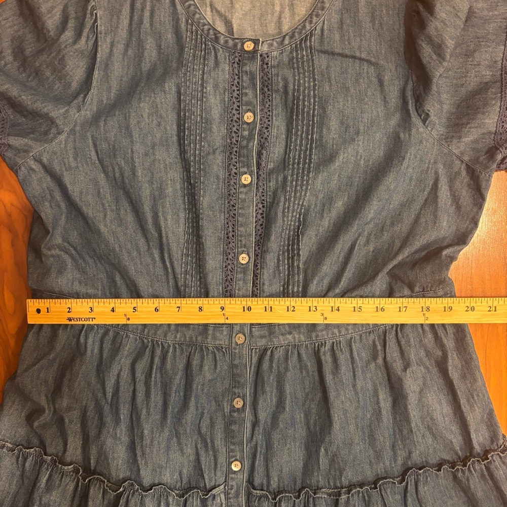 LoveShackFancy Blue Tiered Midi Dress - Picture 5 of 7